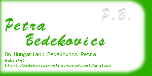 petra bedekovics business card